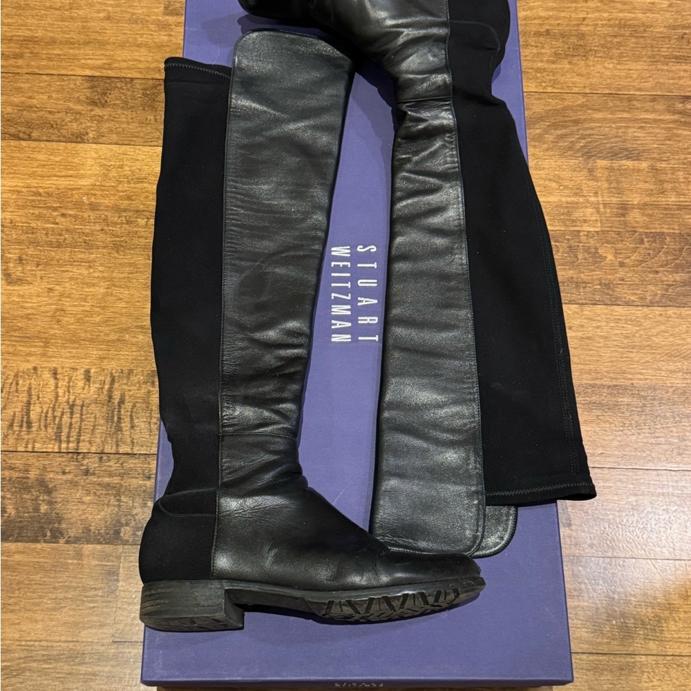 Stuart Weitzman Black 5050 Over-the-Knee Boots